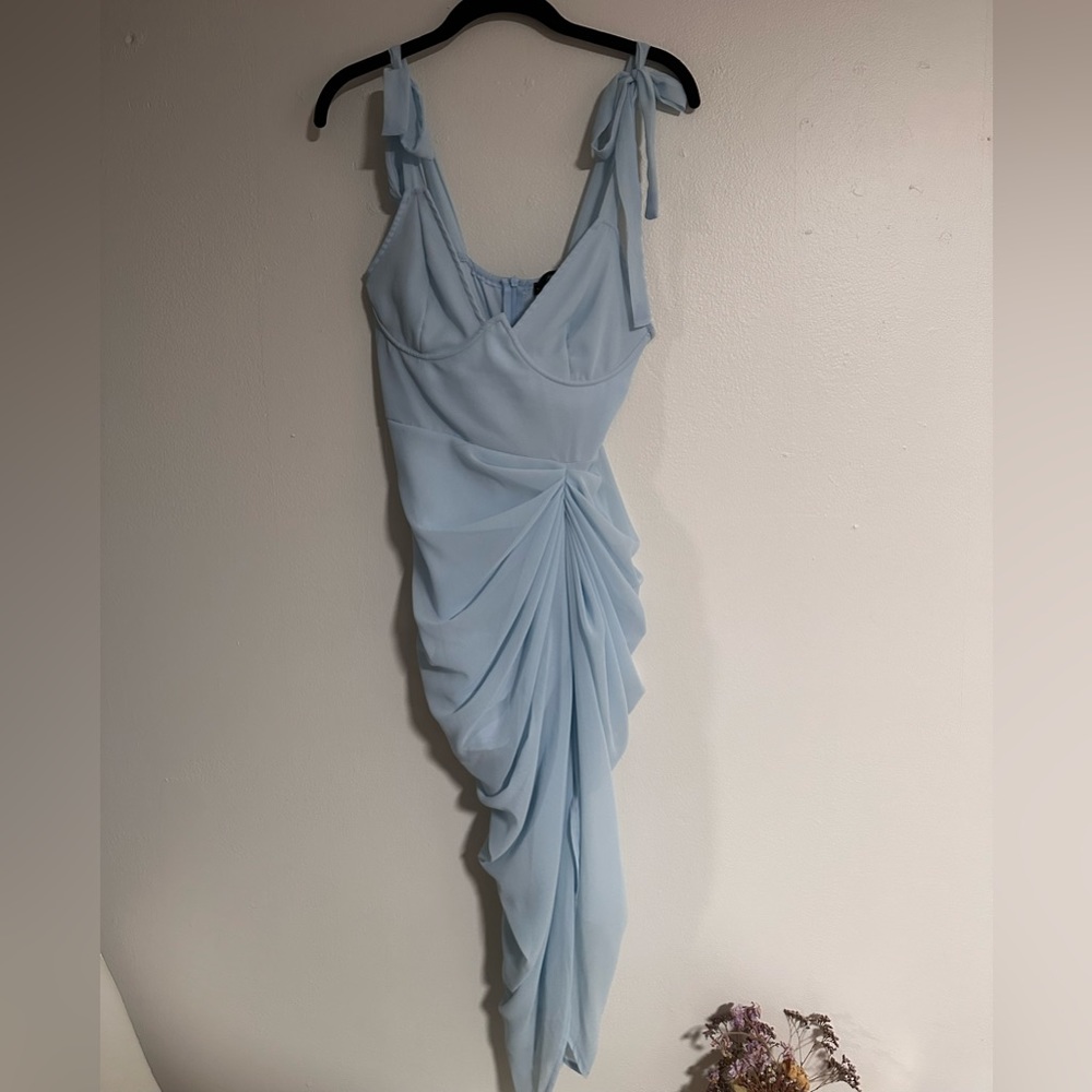 PLT Blue Wedding Guest Dress